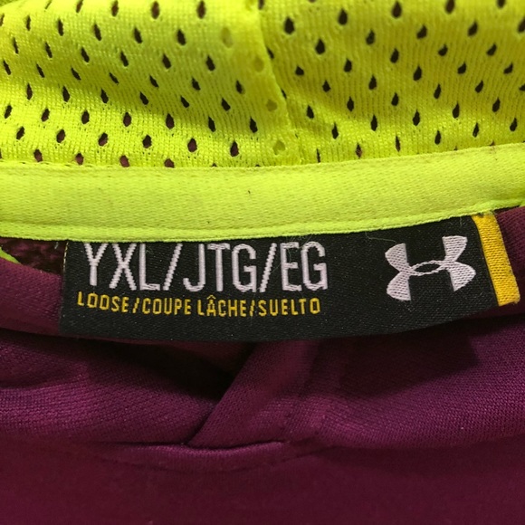 Under Armour Boys Burgundy Hoodie - Picture 3 of 5
